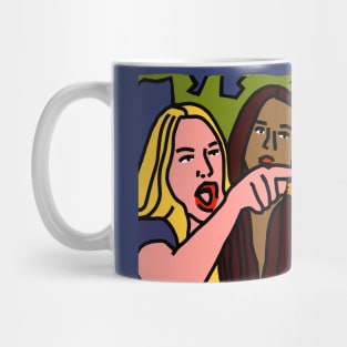 Woman Yelling at Leonardo Mug